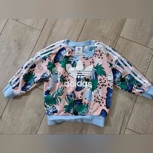 Adidas HER collab Floral Sweatshirt Youth Medium